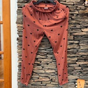 GAP Kids Brown Heart Print Sweatpants With Pockets